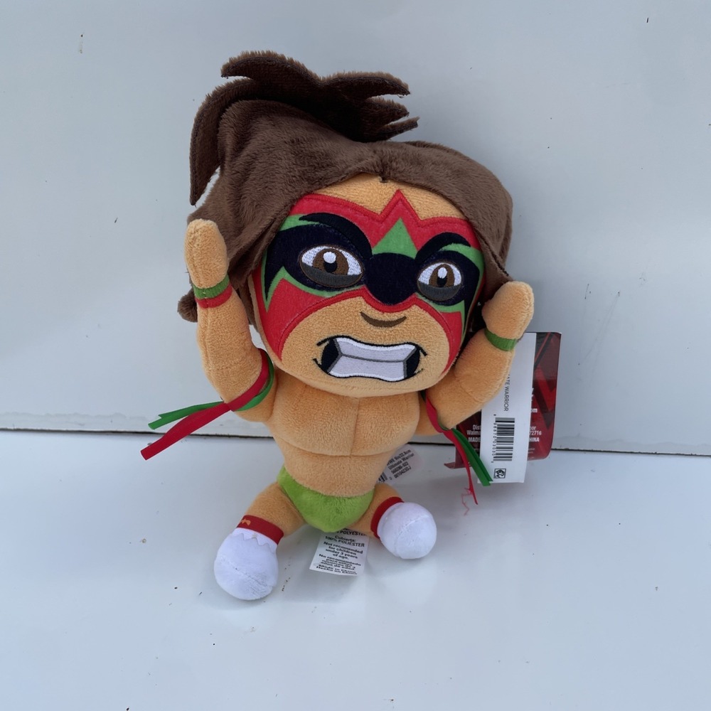 WWE The Ultimate Warrior WM Exclusive Plush 9" Figure Wrestling Stuffed 2023